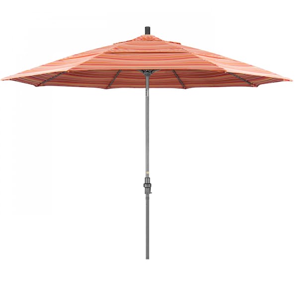 California Umbrella Patio Umbrella, Octagon, 109.5" H, Sunbrella Fabric, Dolce Mango - 194061020029