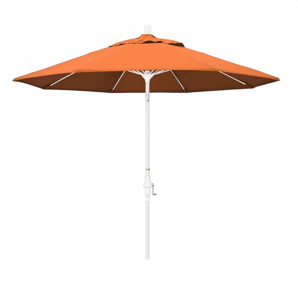 California Umbrella Patio Umbrella, Octagon, 101" H, Sunbrella Fabric, Tangerine - 194061026663