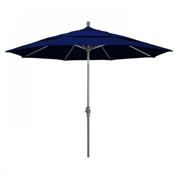 California Umbrella Patio Umbrella, Octagon, 110.5" H, Sunbrella Fabric, True Blue - 194061013052
