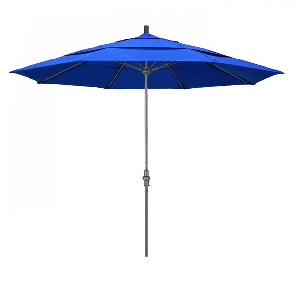 California Umbrella Patio Umbrella, Octagon, 109.5" H, Sunbrella Fabric, Pacific Blue - 194061019726