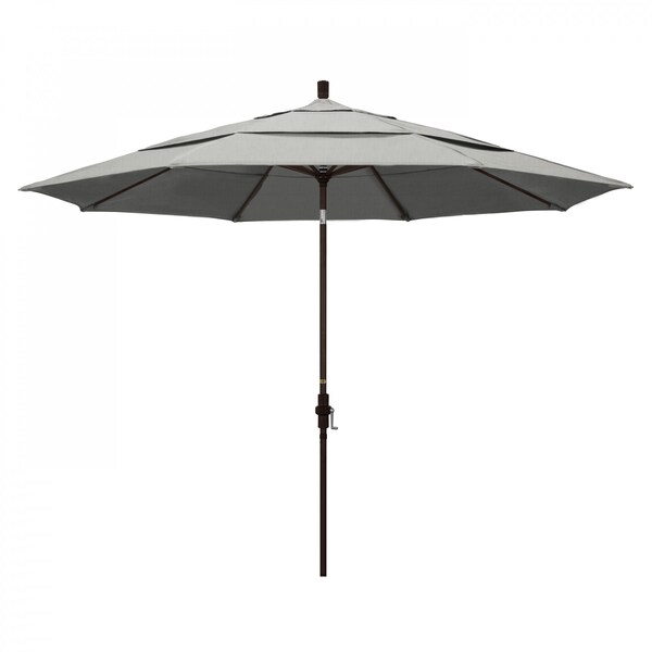 California Umbrella Patio Umbrella, Octagon, 110.5" H, Sunbrella Fabric, Granite - 194061013618