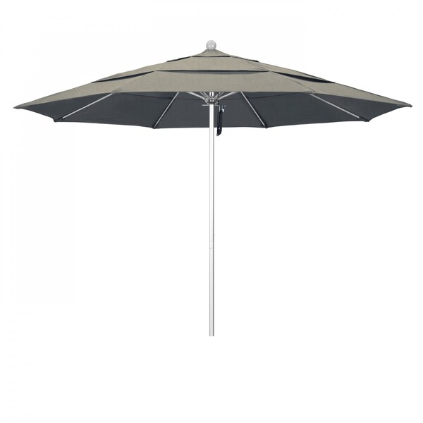 California Umbrella Patio Umbrella, Octagon, 107" H, Sunbrella Fabric, Spectrum Dove - 194061000021
