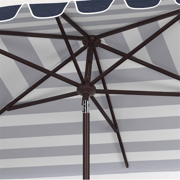 Safavieh 6.5 x 10 in. Venice Rectangle Umbrella Navy & White - PAT8311C