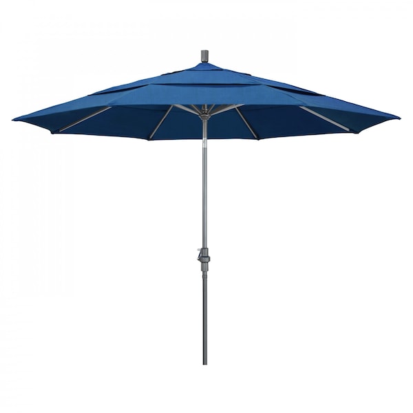California Umbrella Patio Umbrella, Octagon, 110.5" H, Sunbrella Fabric, Regatta - 194061013045