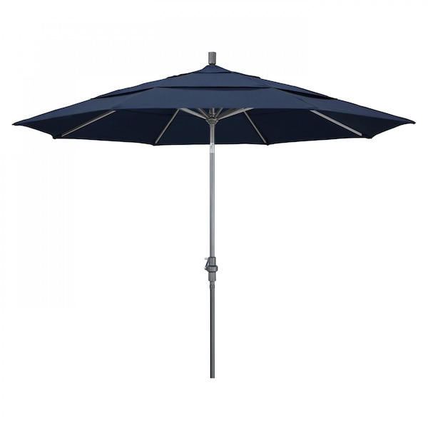 California Umbrella Patio Umbrella, Octagon, 110.5" H, Sunbrella Fabric, Spectrum Indigo - 194061012734
