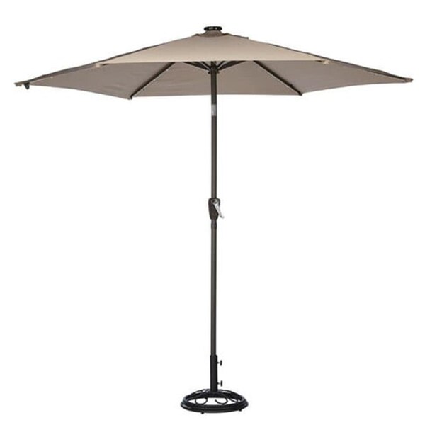 Living Accents UMS90G31OBD-04 Market 9 ft. Solar Market Umbrella - 8462434