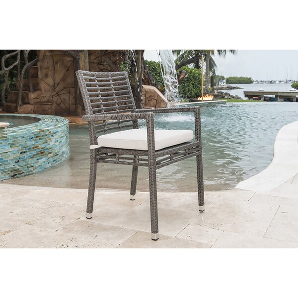 Panama Jack Outdoor Panama Jack Graphite Stackable Armchair with Cushion - PJO-1601-GRY-AC-CUSH