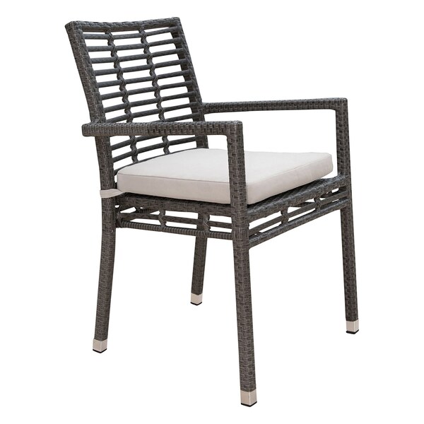Panama Jack Outdoor Panama Jack Graphite Stackable Armchair with Cushion - PJO-1601-GRY-AC-CUSH