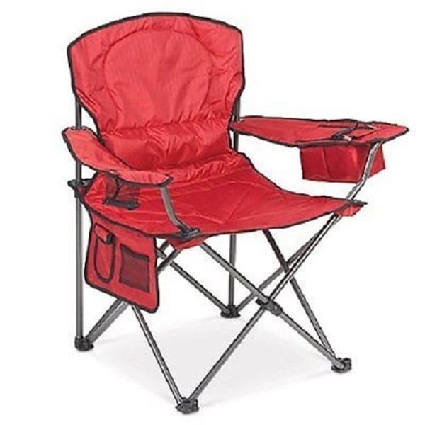 Foro Self Enclosing Quad Chair with Cloth Hook & Eye, Red & Blue - FO2668475