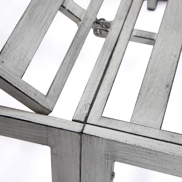 Leisuremod Chelsea Modern Outdoor Weathered Grey Chaise Lounge Chair With Side Table & Black Cushions - CLTWGR-77BL