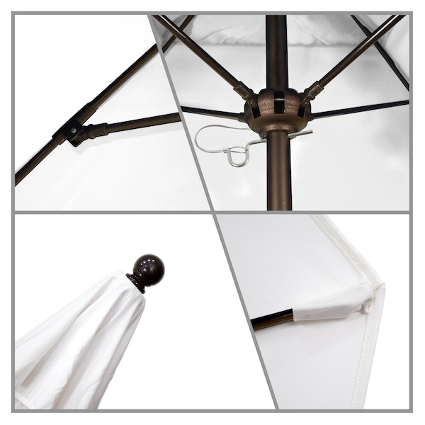 California Umbrella 6' Bronze Aluminum Market Patio Umbrella, Sunbrella Macaw - 194061334010