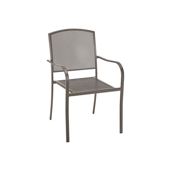 Gec Interion Outdoor Caf Stacking Armchair, Steel Mesh, Bronze, 4 Pack - 262084BZ