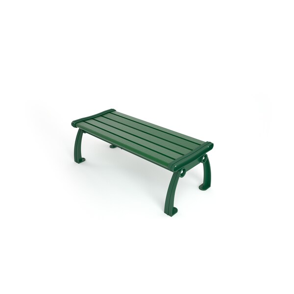 Frog Furnishings Green 4' Heritage Backless Bench with Green Frame - PB 4GREGFHERBAC