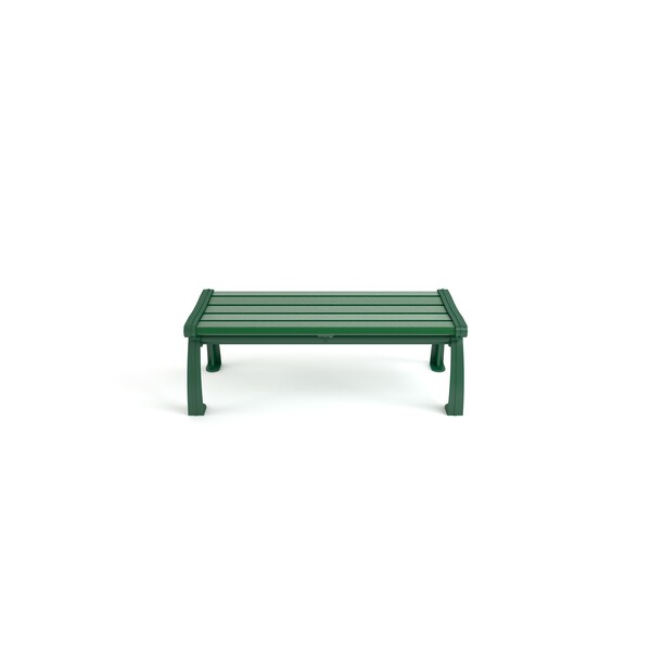 Frog Furnishings Green 4' Heritage Backless Bench with Green Frame - PB 4GREGFHERBAC