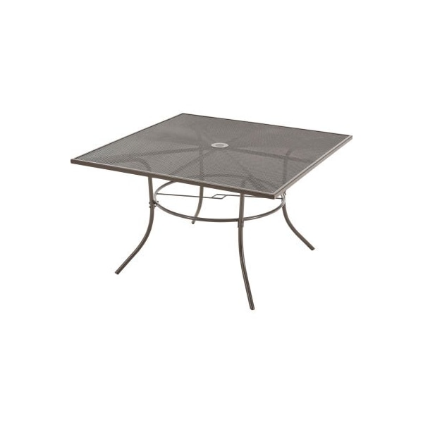 Gec Interion 48in Square Outdoor Caf Table, Steel Mesh, Bronze - 262081BZ