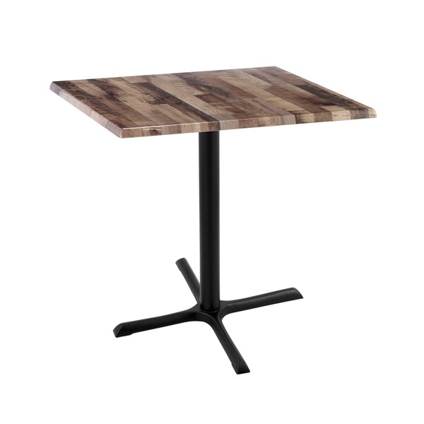 Holland Bar Stool Co 36" Tall In/Outdoor All-Season Table, 30" x 30" Square Rustic Top - OD211-3036BWOD30SQRUSTIC