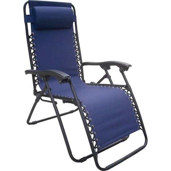 Seasonal Trends F5325O-1BKOX60 Relaxer Chair, 250 lb Capacity, Oxford Fabric Seat, Steel Frame, Black Frame - F5325O-1BKOX60