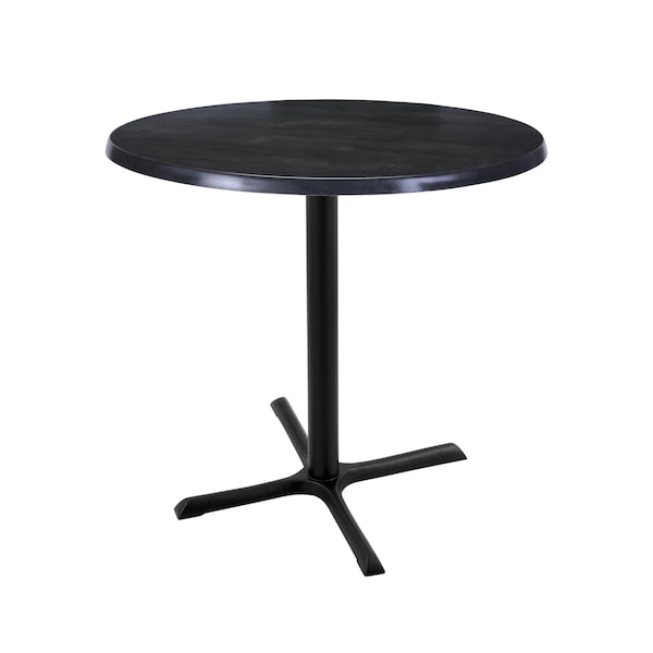 Holland Bar Stool Co 36" Tall In/Outdoor All-Season Table, 30" dia. Black Steel Top - OD211-3036BWOD30RBLKSTL