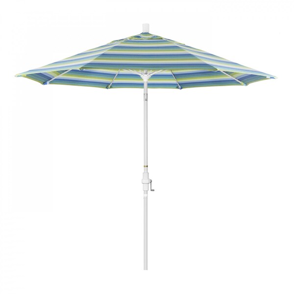 California Umbrella Patio Umbrella, Octagon, 101" H, Sunbrella Fabric, Seville Seaside - 194061026922