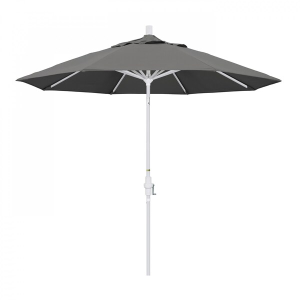 California Umbrella Patio Umbrella, Octagon, 102.38" H, Sunbrella Fabric, Charcoal - 194061017968