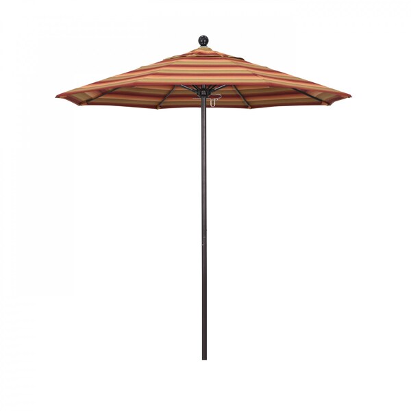 California Umbrella Patio Umbrella, Octagon, 96" H, Sunbrella Fabric, Astoria Sunset - 194061003985