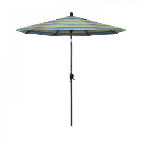 California Umbrella Patio Umbrella, Octagon, 95.5" H, Sunbrella Fabric, Astoria Lagoon - 194061031469