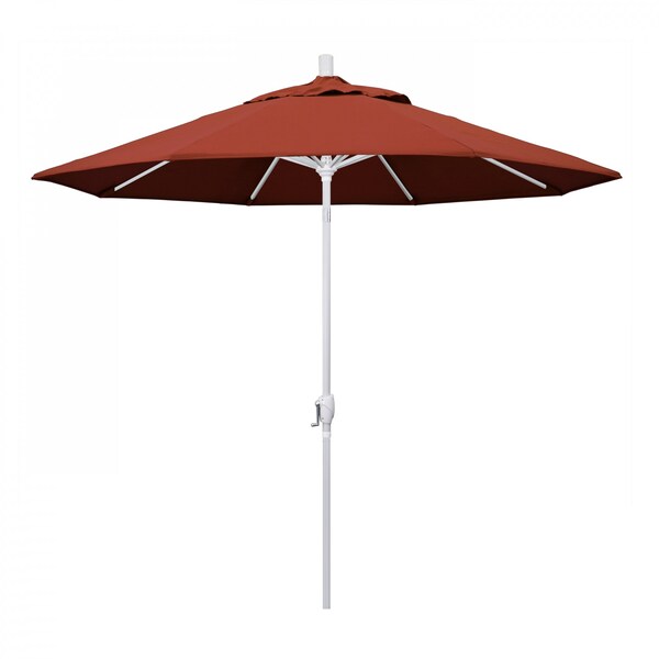 California Umbrella Patio Umbrella, Octagon, 101" H, Sunbrella Fabric, Terracotta - 194061033982