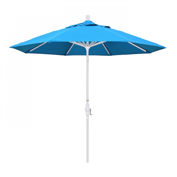 California Umbrella Patio Umbrella, Octagon, 102.38" H, Sunbrella Fabric, Canvas Cyan - 194061018279