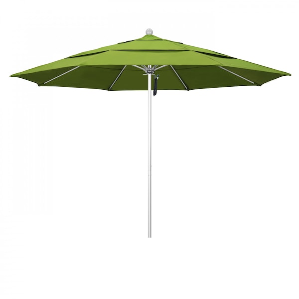 California Umbrella Patio Umbrella, Octagon, 107" H, Sunbrella Fabric, Macaw - 194061000236