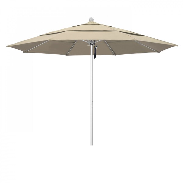 California Umbrella Patio Umbrella, Octagon, 107" H, Sunbrella Fabric, Beige - 194061000212