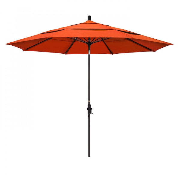 California Umbrella Patio Umbrella, Octagon, 109.5" H, Sunbrella Fabric, Melon - 194061020685