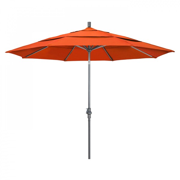 California Umbrella Patio Umbrella, Octagon, 110.5" H, Sunbrella Fabric, Melon - 194061012888