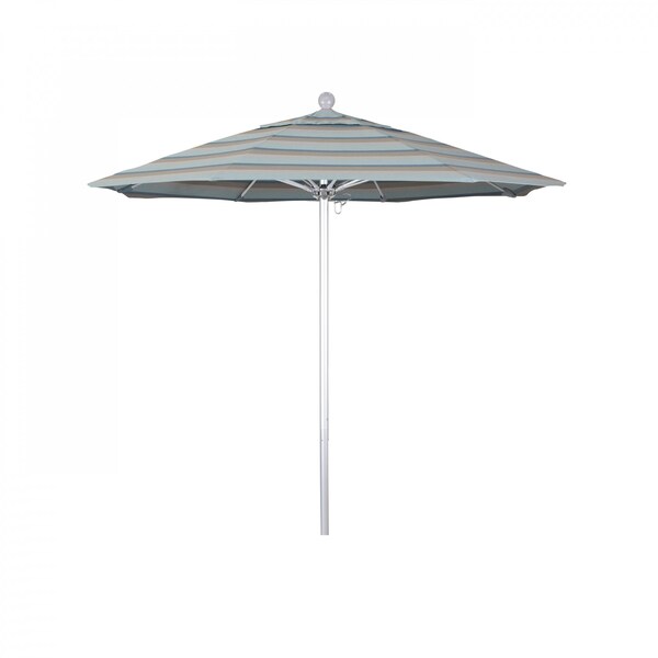 California Umbrella Patio Umbrella, Octagon, 101" H, Sunbrella Fabric, Gateway Mist - 194061026106