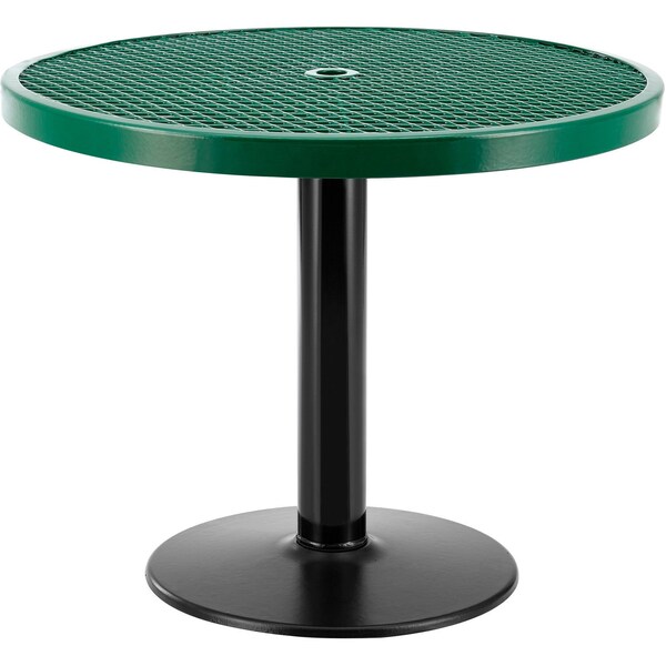 Global Industrial 36in Round Outdoor Table, 29inH, Green - 278001GN