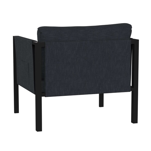 Flash Furniture Black Patio Chair with Storage & Charcoal Cushions - GM-201108-1S-CH-GG