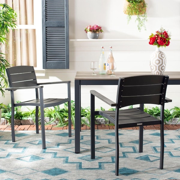 Safavieh Outdoor Living Gerhardt Chair - Grey, 2PK - PAT4032A-SET2
