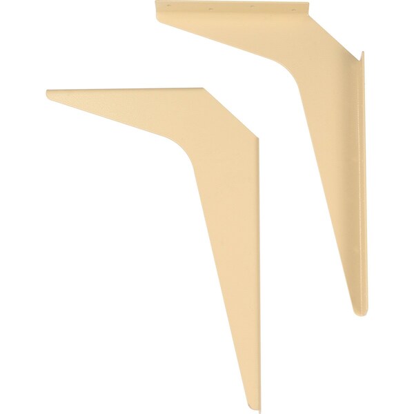 Global Industrial Wall Mount Brackets For 24in Deep ADA Locker Bench Top, Almond, Pair, 2PK - 269864TN