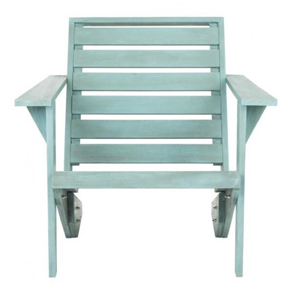 Safavieh 28.35 x 29.53 x 31.89 in. Lanty Adirondack Chair, Oriental Blue - PAT6746C