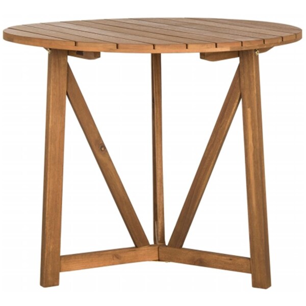 Safavieh Cloverdale Round Table- Teak - 29.1 x 35.4 x 35.4 in. - PAT6733A