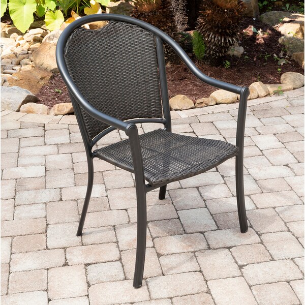 Hanover Commercial Woven Aluminum Dining Chair - BAMDNCHR-1GM