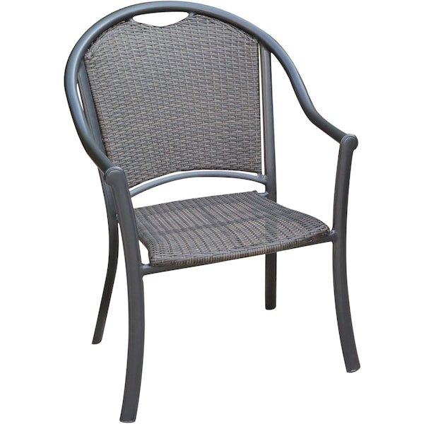 Hanover Commercial Woven Aluminum Dining Chair - BAMDNCHR-1GM