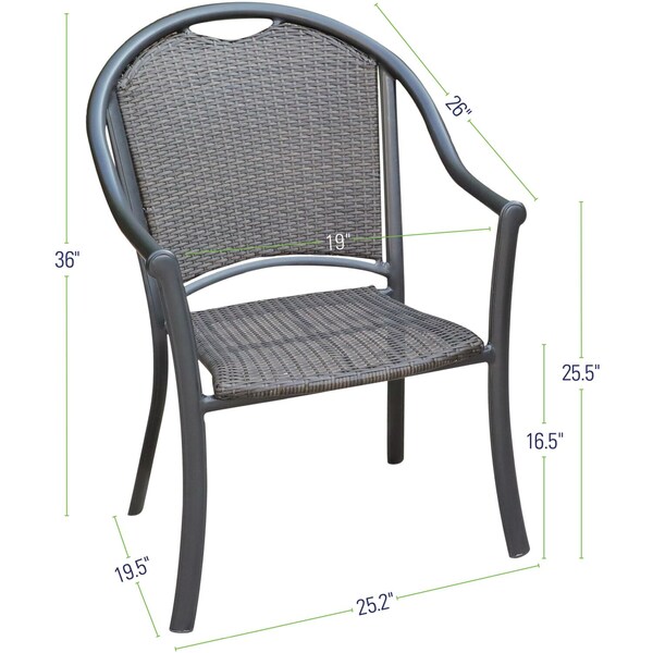 Hanover Commercial Woven Aluminum Dining Chair - BAMDNCHR-1GM