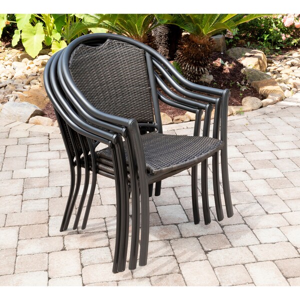Hanover Commercial Woven Aluminum Dining Chair - BAMDNCHR-1GM