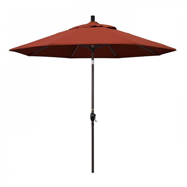 California Umbrella Patio Umbrella, Octagon, 101" H, Sunbrella Fabric, Terracotta - 194061033081