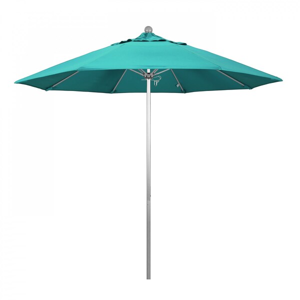 California Umbrella Patio Umbrella, Octagon, 103" H, Sunbrella Fabric, Aruba - 194061005507
