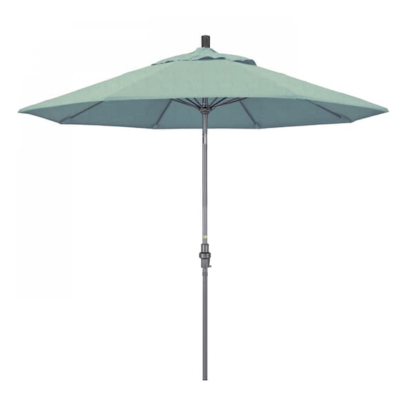 California Umbrella Patio Umbrella, Octagon, 101" H, Sunbrella Fabric, Spa - 194061024904