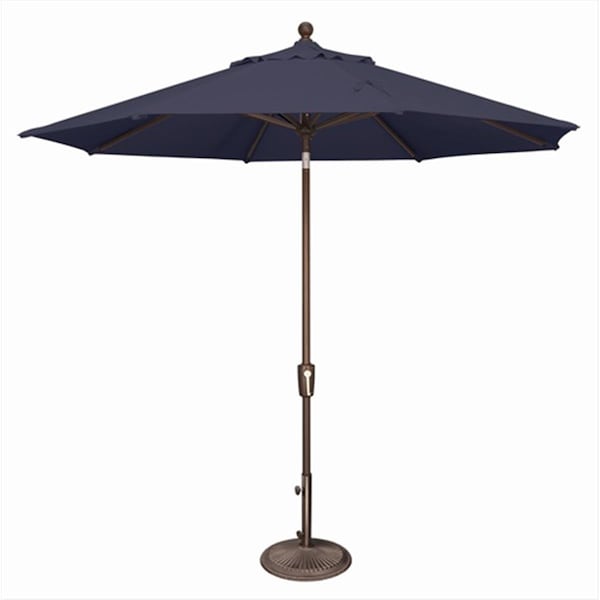 Simplyshade 9 ft. Octagon Push Button Tilt Market Umbrella  Navy - SSUM92-09-00/5439