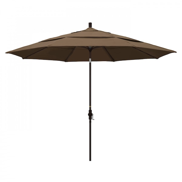 California Umbrella Patio Umbrella, Octagon, 110.5" H, Sunbrella Fabric, Cocoa - 194061013762