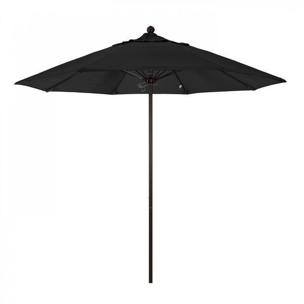 California Umbrella Patio Umbrella, Octagon, 103" H, Olefin Fabric, Black - 194061006788