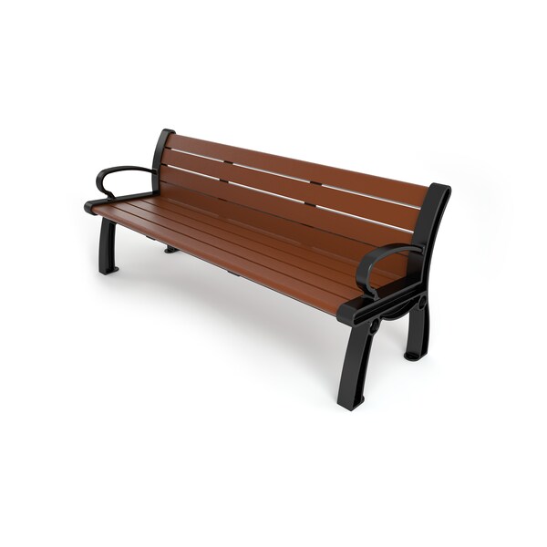 Frog Furnishings Brown 5' Heritage Bench with Black Frame - PB 5BROBFHER